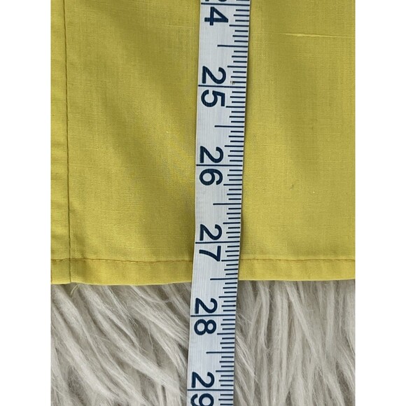 Vintage Retro Western Button Down Shirt Yellow Blue Ditzy Floral Single Stitch - Picture 9 of 12